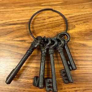 Vintage Style Black Skeleton Keys Set